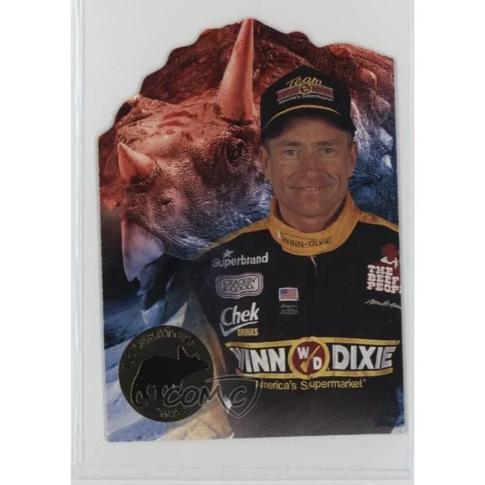 1997 Wheels Jurassic Park Triceratops Die-Cut Mark Martin #44 HOF